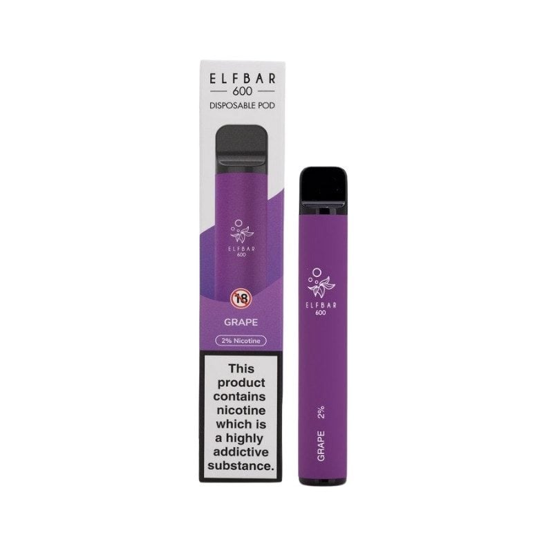 Elf Bar 600 – Grape – Einweg E-Zigarette – Ohne Nikotin – Shisha