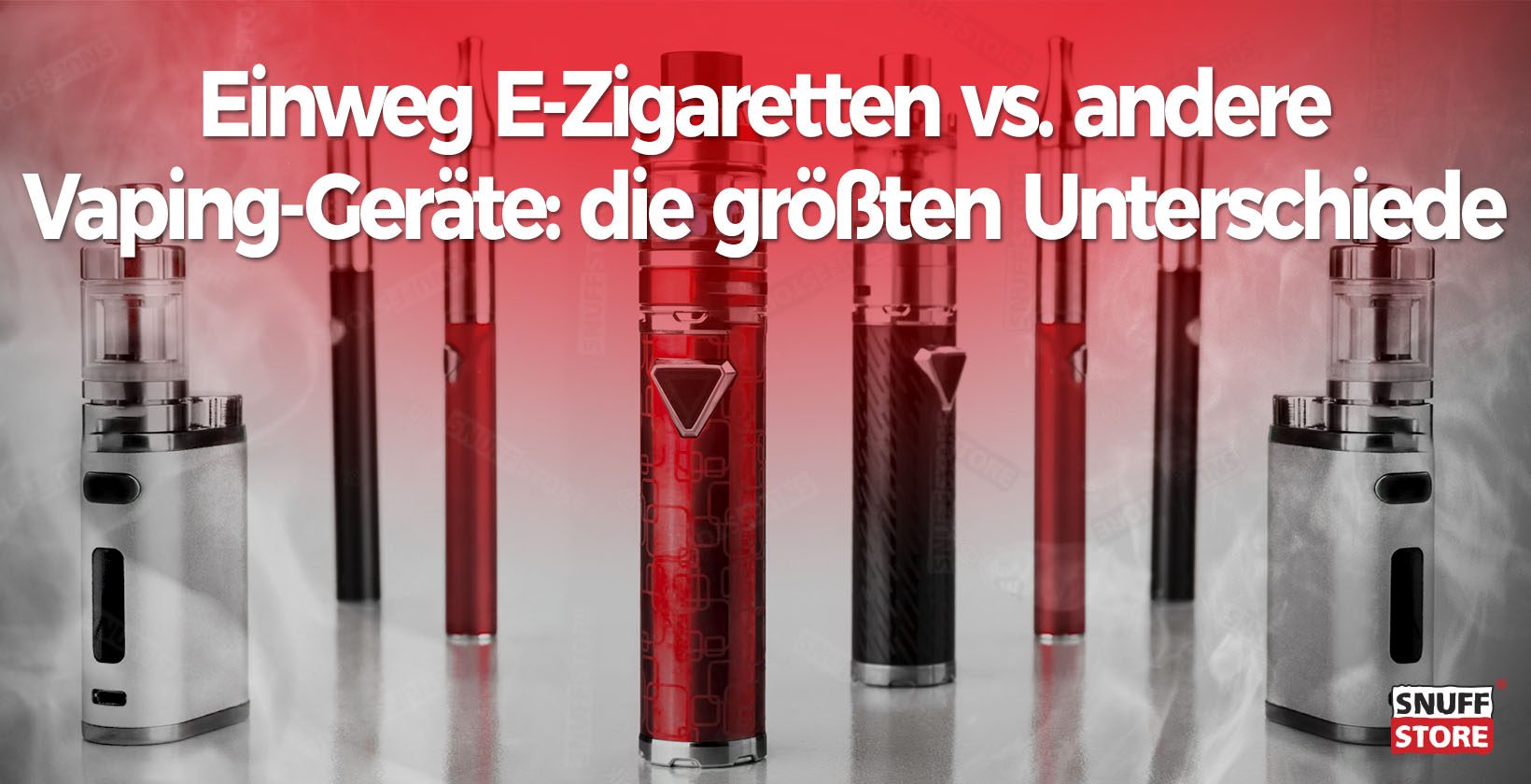 Unterschiede zwischen Einweg E-Zigaretten und andere Vaping-Geräte